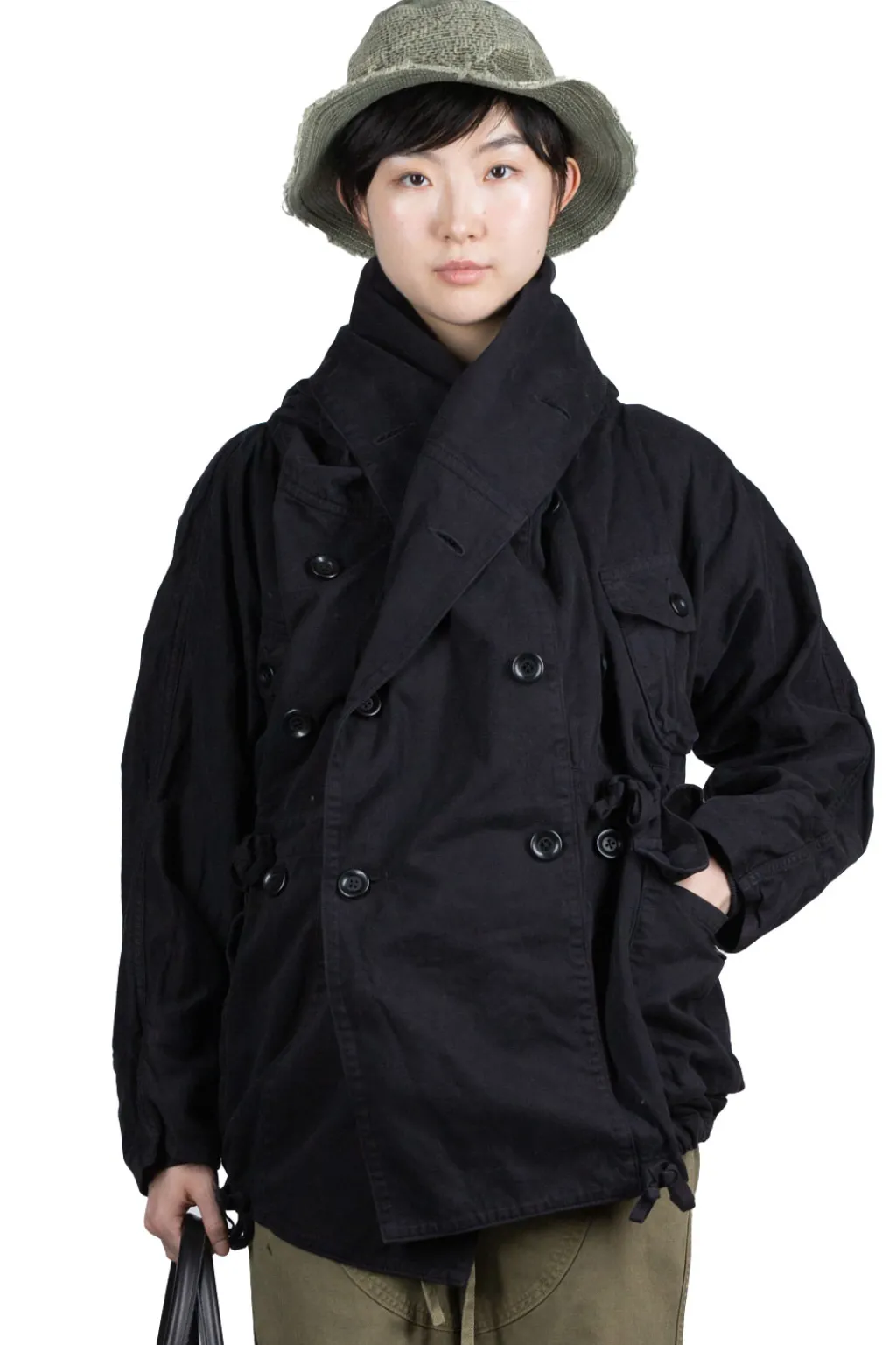 Clearance Kapital Katsuragi Cotton RING Coat - Black