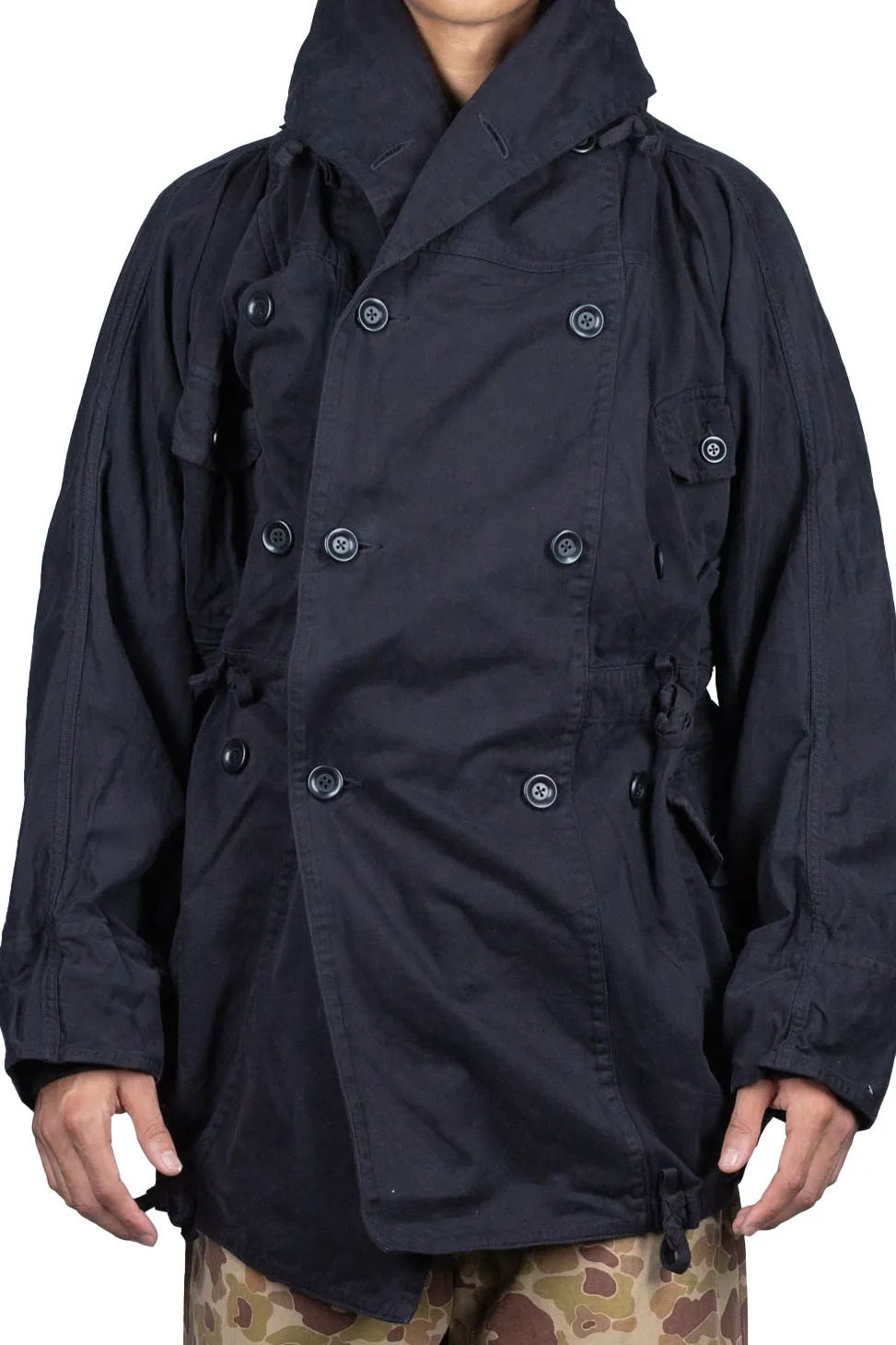 Outlet Kapital Katsuragi Cotton RING Coat - Black
