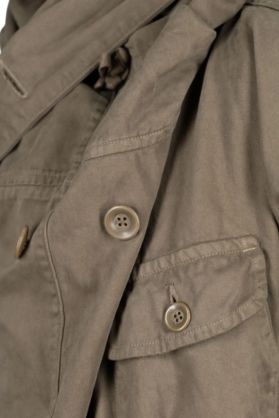 Clearance Kapital Katsuragi Cotton RING Coat - Khaki