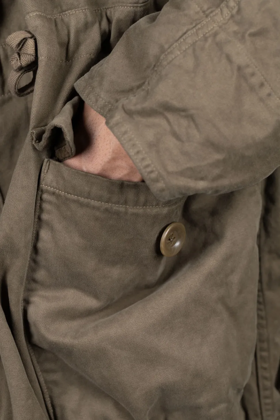 Clearance Kapital Katsuragi Cotton RING Coat - Khaki