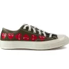 Online Comme Des Garcons Play Khaki Converse - Multiple Hearts Chuck 70 Low Sneakers