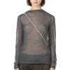 Best AURALEE KID MOHAIR SHEER KNIT BOAT NECK - Charcoal