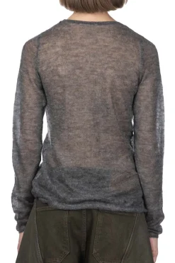 Best AURALEE KID MOHAIR SHEER KNIT BOAT NECK - Charcoal