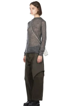 Best AURALEE KID MOHAIR SHEER KNIT BOAT NECK - Charcoal