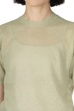 New AURALEE Kid Mohair Sheer Knit Tee