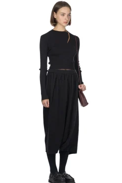 Fashion Mame Kurogouchi Kintsugi Crew Neck Knitted Top