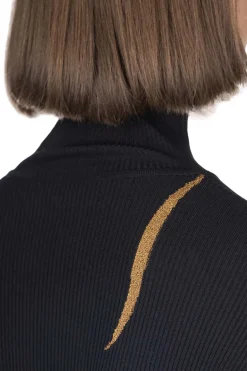 Hot Mame Kurogouchi Kintsugi High Neck Knitted Top
