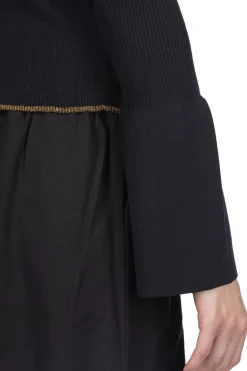 Hot Mame Kurogouchi Kintsugi High Neck Knitted Top