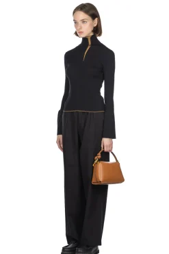 Hot Mame Kurogouchi Kintsugi High Neck Knitted Top