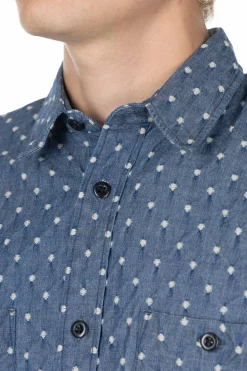Outlet FDMTL Kite Shirt 3 Year Wash - Indigo