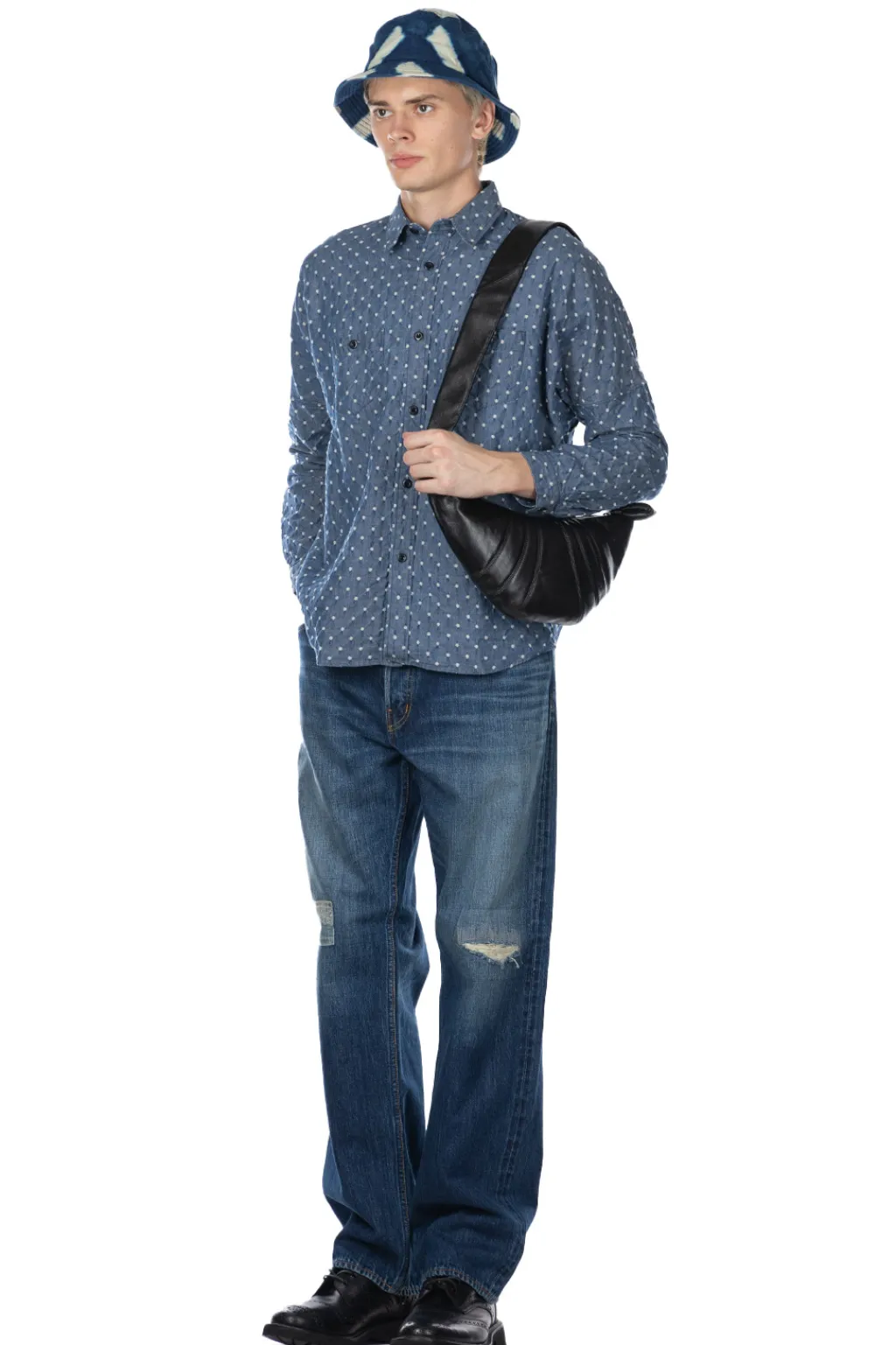 Outlet FDMTL Kite Shirt 3 Year Wash - Indigo