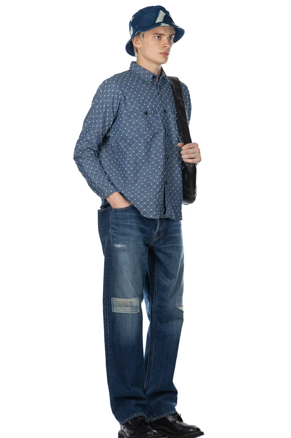 Outlet FDMTL Kite Shirt 3 Year Wash - Indigo