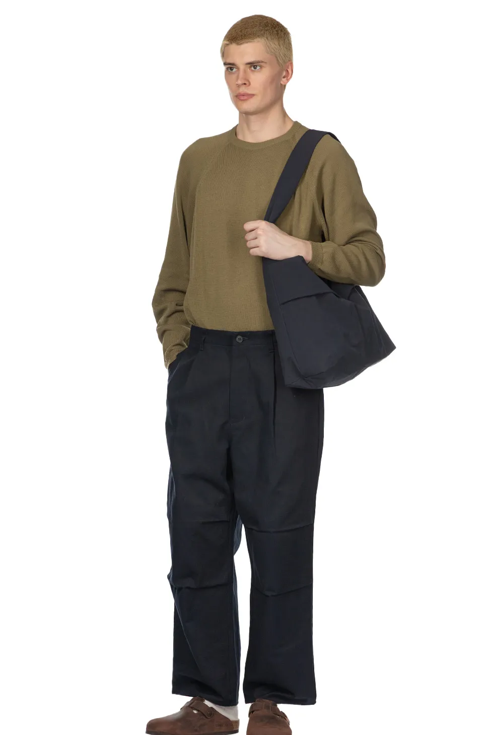 Clearance Still by Hand Knee Tuck Wide Pants - Dark Navy