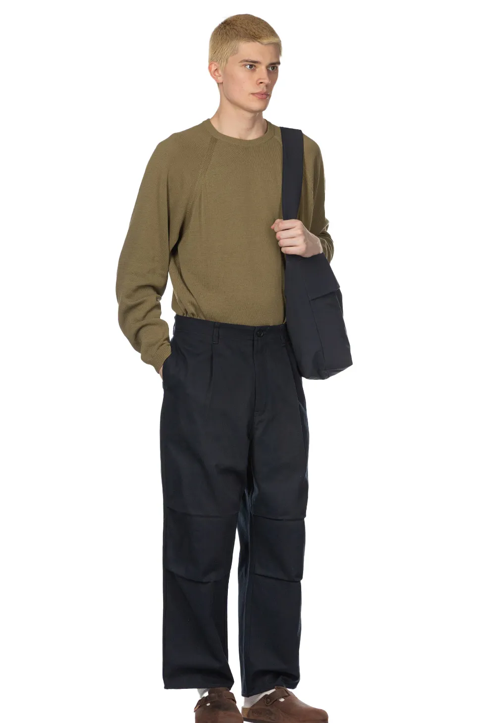 Clearance Still by Hand Knee Tuck Wide Pants - Dark Navy