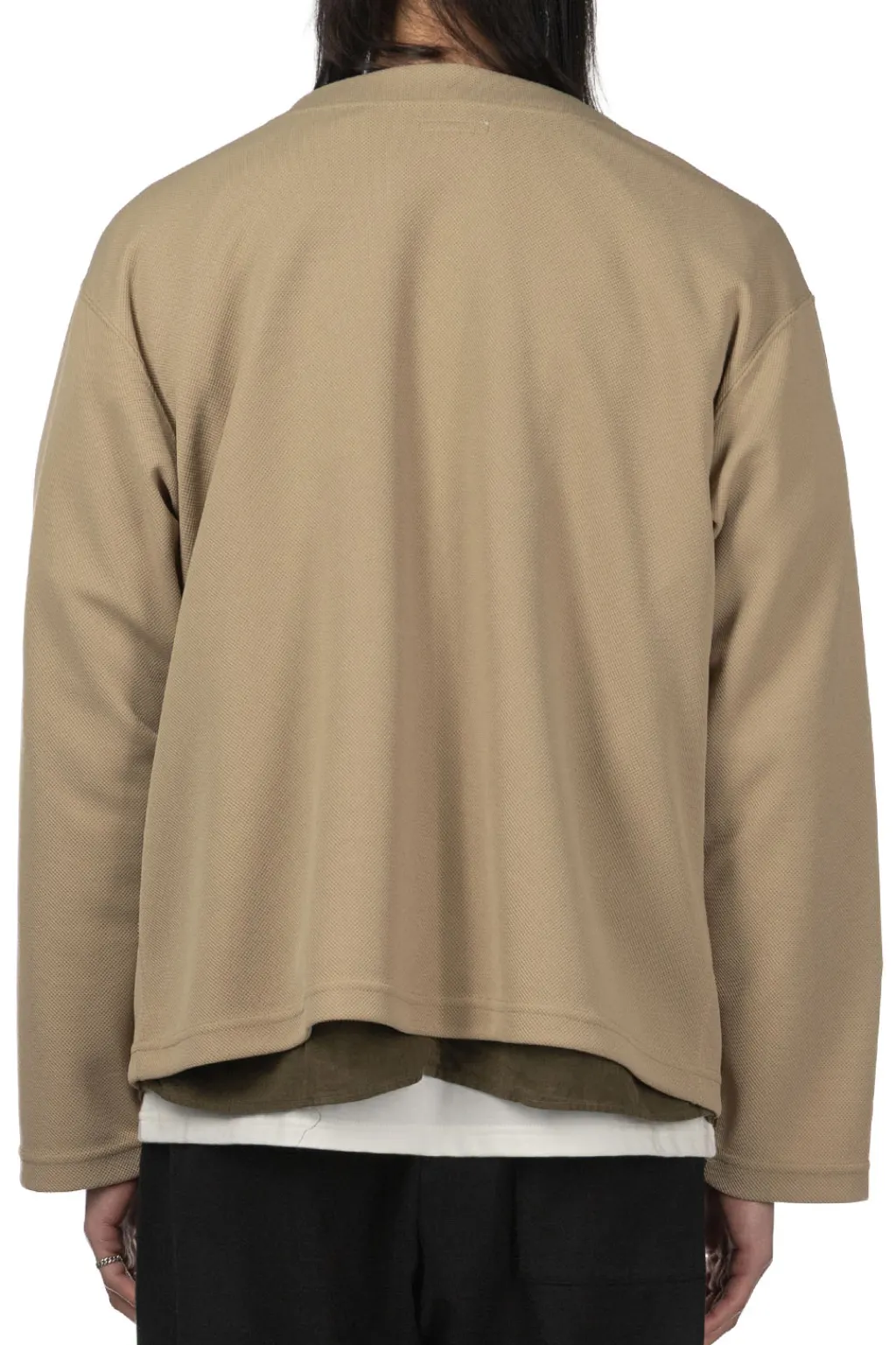 Outlet Engineered Garments Knit Cardigan - Khaki Diamond Poly Knit