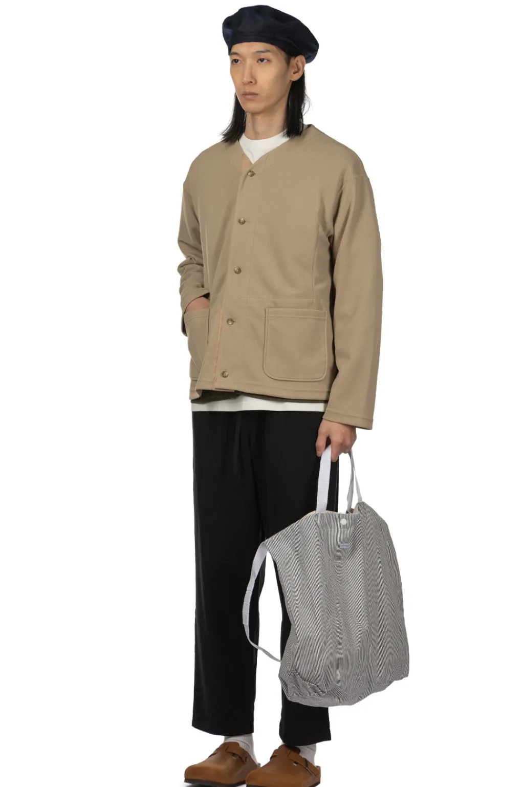 Outlet Engineered Garments Knit Cardigan - Khaki Diamond Poly Knit