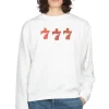 New Kapital 30-Knit Crew Sweatshirt (LUCKY BATTERY BIRD) - White