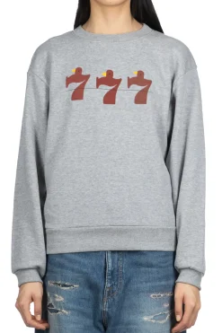Discount Kapital 30-Knit Crew Sweatshirt (LUCKY BATTERY BIRD) - Grey