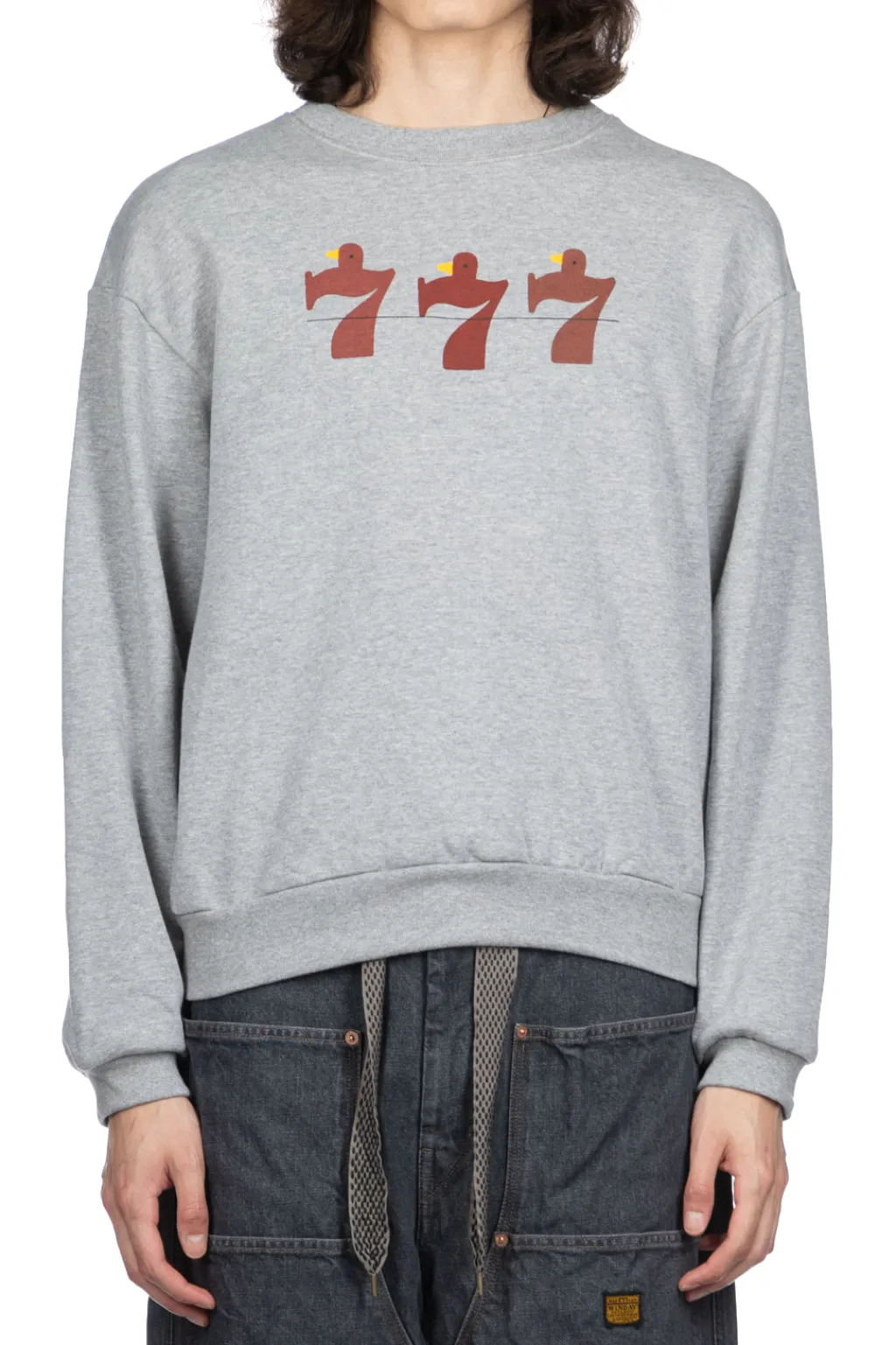 Sale Kapital 30-Knit Crew Sweatshirt (LUCKY BATTERY BIRD) - Grey