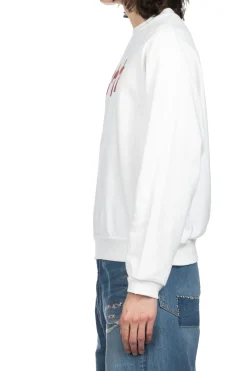 New Kapital 30-Knit Crew Sweatshirt (LUCKY BATTERY BIRD) - White