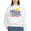 Discount Kapital 30-Knit Crew Sweatshirt (NIGHT SHIFT PROFILE RAINBOWY) - White