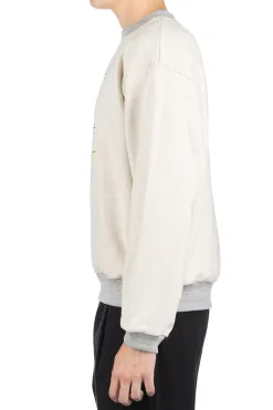 Outlet Kapital Knit Crew Sweatshirt (PECKISH Little Bear) - Natural x Grey