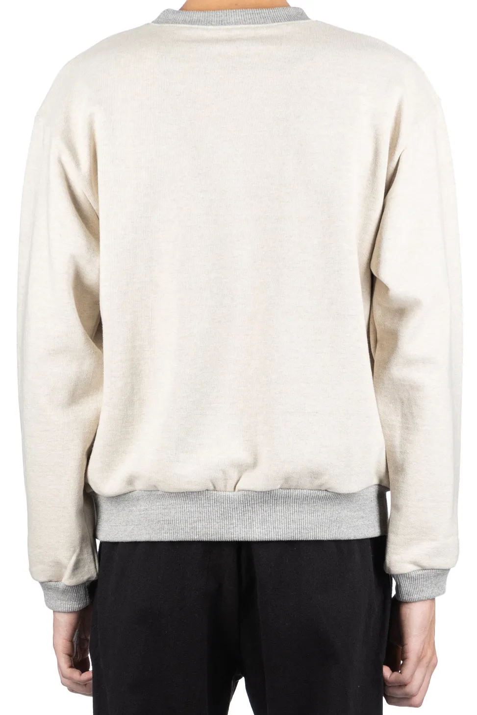 Outlet Kapital Knit Crew Sweatshirt (PECKISH Little Bear) - Natural x Grey