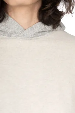 Sale Kapital Knit Rev ELBOW RIP Hoodie (PROFILE RAINBOWY) - Natural x Grey