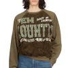 Sale Kapital Knit x Fur GRIZZLY SWT (EM KOUNTRY) - Khaki
