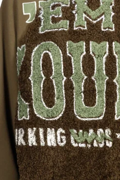 Sale Kapital Knit x Fur GRIZZLY SWT (EM KOUNTRY) - Khaki