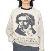 Best Kapital Knit x Fur GRIZZLY SWT (PROFILE RAINBOWY & BEETHOVEN) - Natural