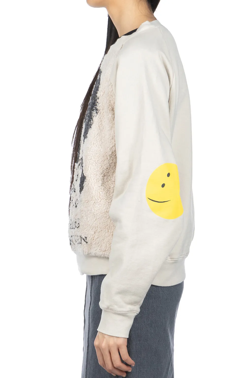 Best Kapital Knit x Fur GRIZZLY SWT (PROFILE RAINBOWY & BEETHOVEN) - Natural