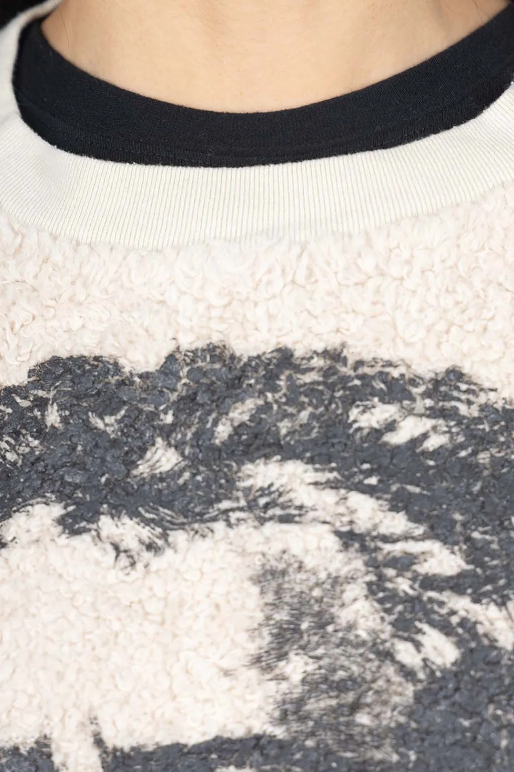 Best Kapital Knit x Fur GRIZZLY SWT (PROFILE RAINBOWY & BEETHOVEN) - Natural