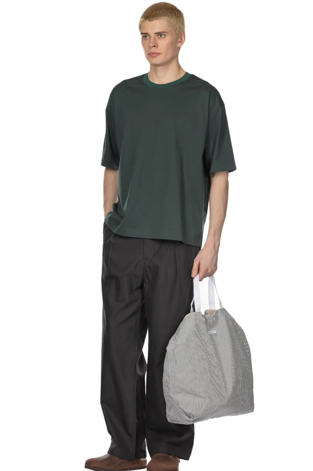 Discount Still by Hand Knitted Rib T-Shirt - Green