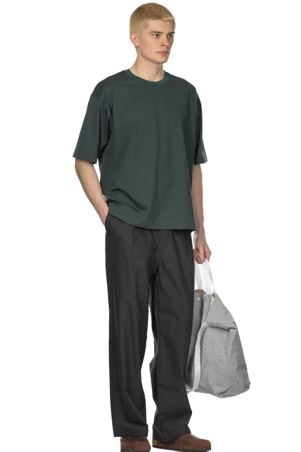 Discount Still by Hand Knitted Rib T-Shirt - Green