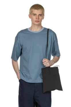 Fashion Still by Hand Knitted Rib T-Shirt - Smoke Blue