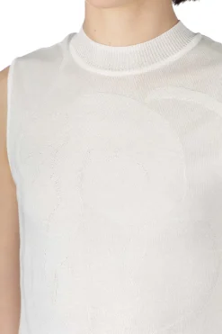 Hot Mame Kurogouchi Knitted Sleevess Top