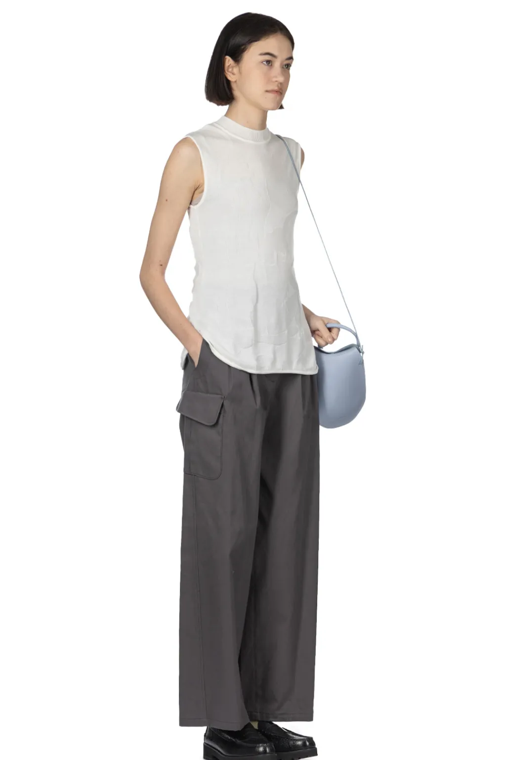 Hot Mame Kurogouchi Knitted Sleevess Top