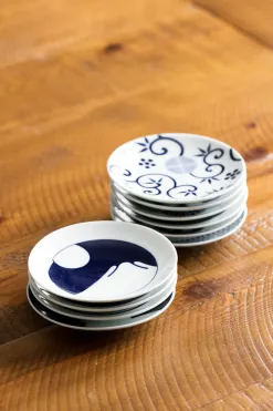 Hot Kihara Porcelain Komon Small Plate -Snow