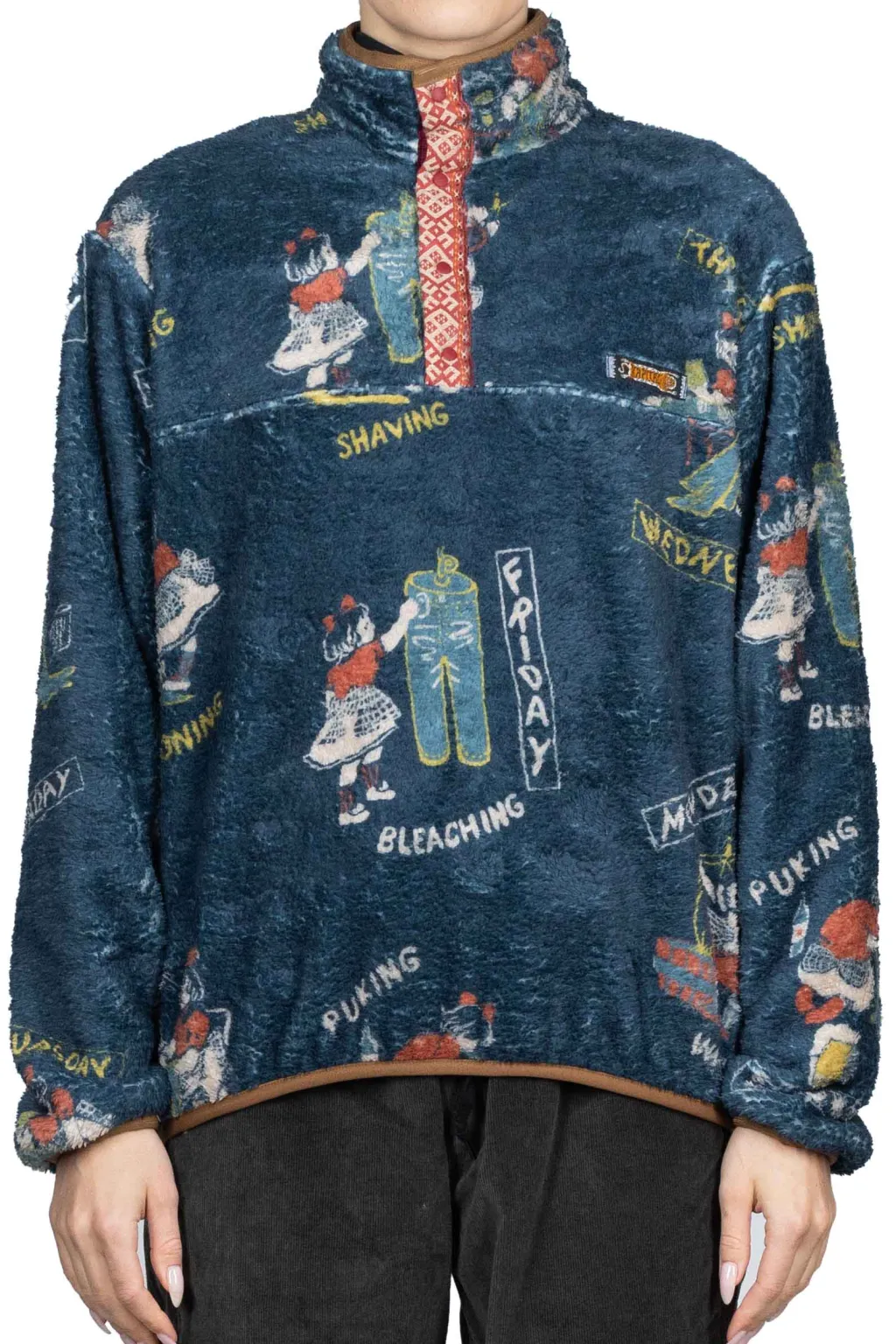 Sale Kapital Kountry Calendar Fleece Pullover - Navy