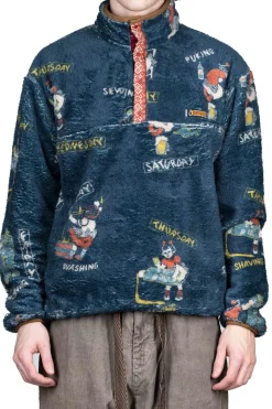 Discount Kapital Kountry Calendar Fleece Pullover - Navy