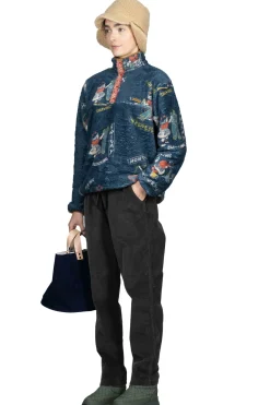 Sale Kapital Kountry Calendar Fleece Pullover - Navy