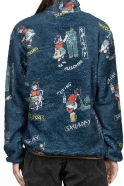 Sale Kapital Kountry Calendar Fleece Pullover - Navy