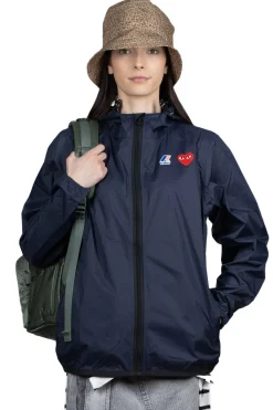 Fashion Comme Des Garcons Play K-WAY Hoodie Full Zip - Navy