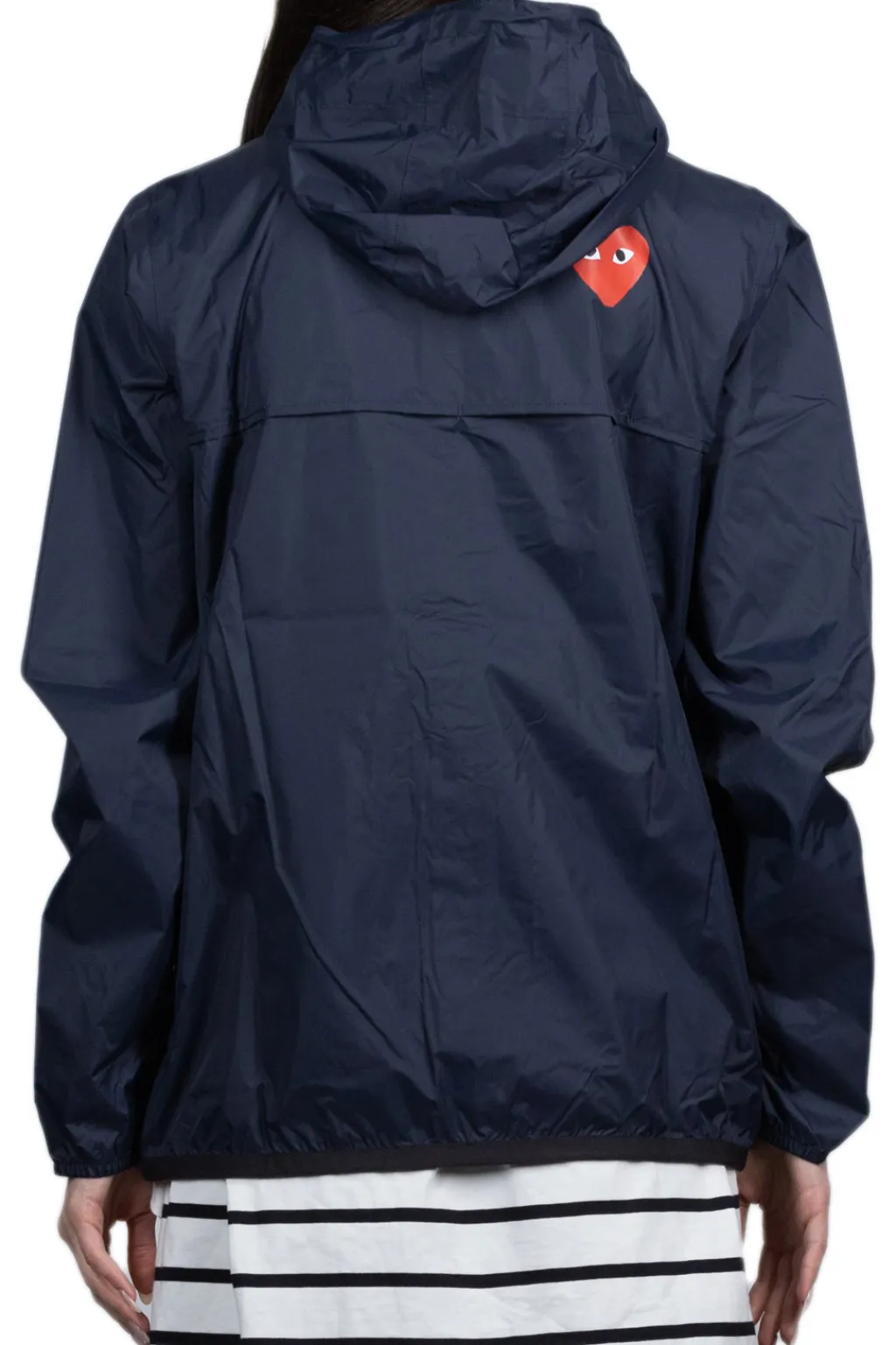Fashion Comme Des Garcons Play K-WAY Hoodie Full Zip - Navy