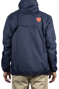 New Comme Des Garcons Play K-WAY Hoodie Full Zip - Navy