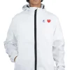 Clearance Comme Des Garcons Play K-WAY Hoodie Full Zip - White