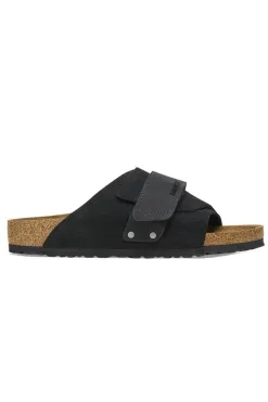 Hot Birkenstock Kyoto - Nubuck-Suede Leather - Black - Regular