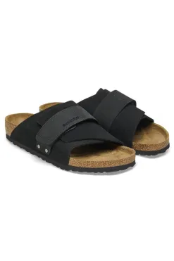 Hot Birkenstock Kyoto - Nubuck-Suede Leather - Black - Regular