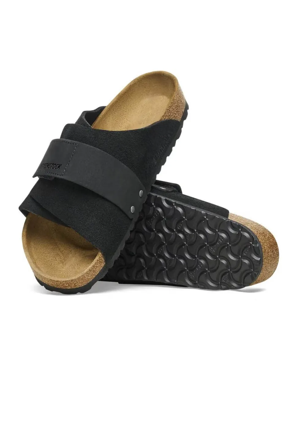 Hot Birkenstock Kyoto - Nubuck-Suede Leather - Black - Regular